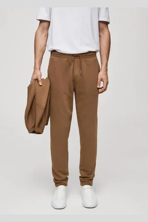 MANGO Regular joggingbroek bruin