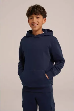 WE Fashion Blue Ridge hoodie marineblauw