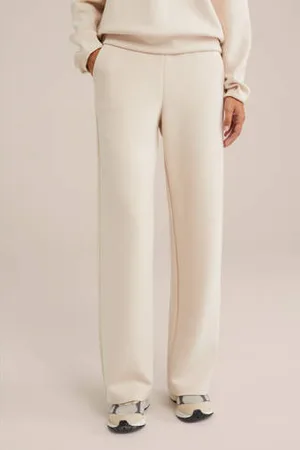WE Fashion Wide leg broek beige