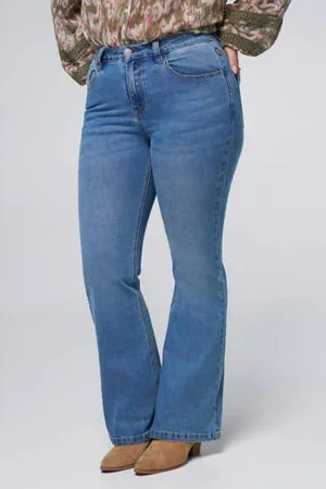 MS Mode Flared jeans light blue denim