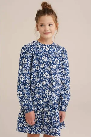 WE Fashion Korte jurk donkerblauw