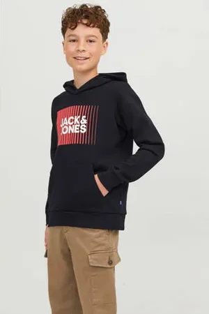 JACK & JONES JUNIOR hoodie JJECORP met logo