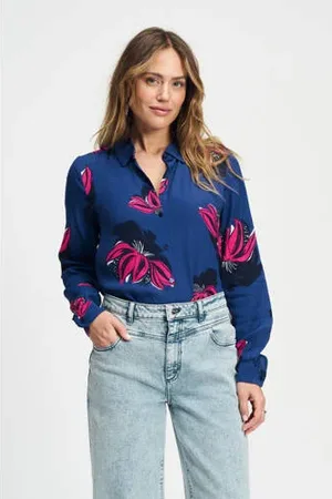 POM Amsterdam Blouse blauw