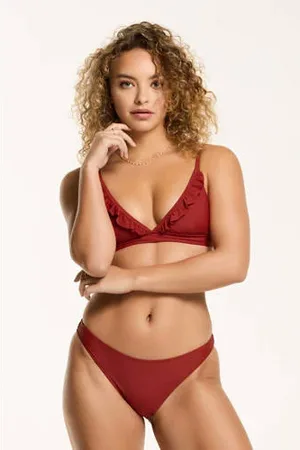 Shiwi Voorgevormde triangel bikini Beau met ruches