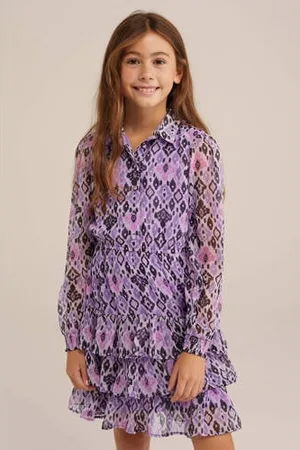 WE Fashion Korte jurk paars