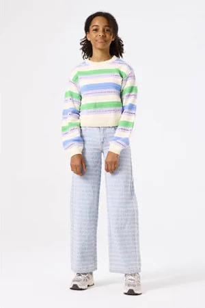 Garcia Wide leg low waist jeans light blue denim