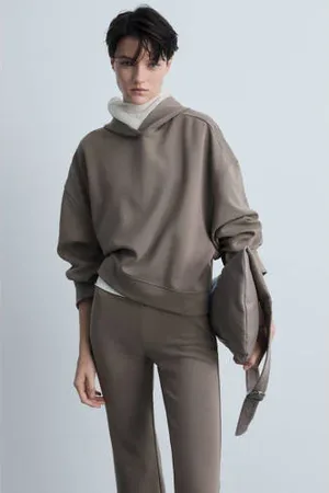 MANGO Hoodie kaki