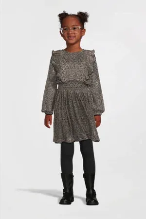 NAME IT KIDS midi jurk bruin