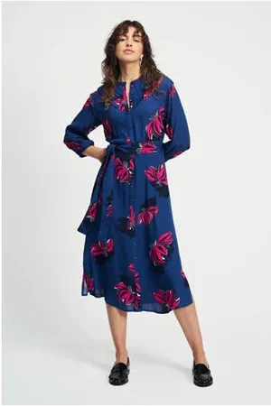 POM Amsterdam Blousejurk blauw