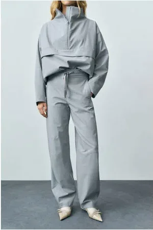 MANGO Straight regular waist pantalon