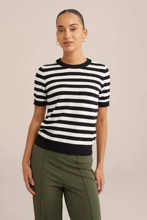 WE Fashion Trui zwart gebreid