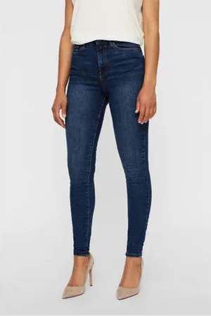 VERO MODA High waist skinny jeans VMSOPHIA medium blue denim