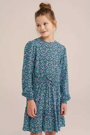 WE Fashion Korte jurk donkerblauw