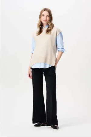 Noppies Maternity wide leg high waist zwangerschaps casual broek
