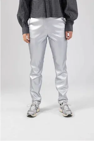 NUKUS Slim fit broek Roos