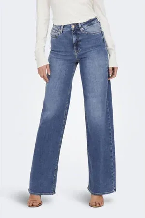 ONLY ONLMADISON high waist wide leg jeans blauw