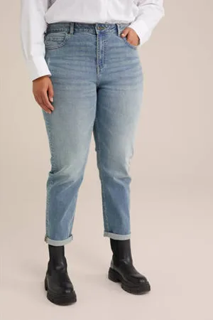 WE Fashion Blue Ridge regular waist mom jeans medium blue denim
