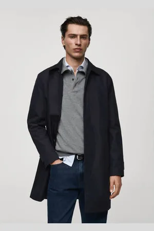 MANGO Trenchcoat donkerblauw