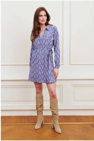 lofty manner Blousejurk blauw