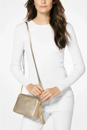 Michael Kors Leren crossbody tas Jet Set Medium