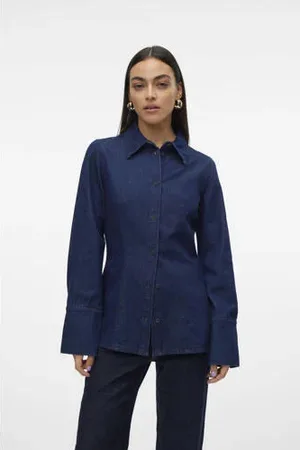 VERO MODA Bruna Bear denim blouse VMTINLEY