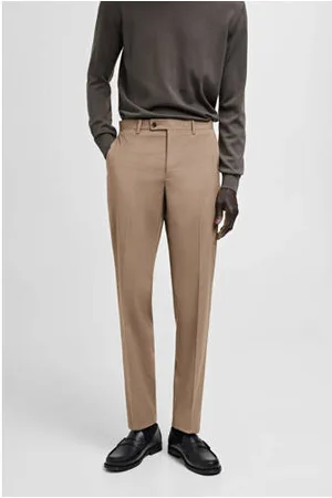 MANGO Slim pantalon beige