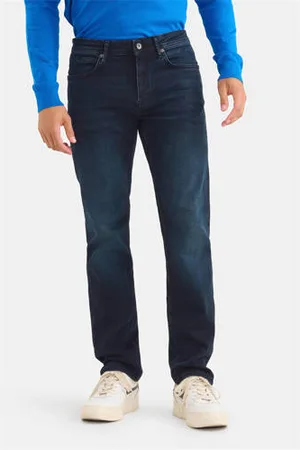 SHOEBY Straight leg L34 jeans blauw/zwart