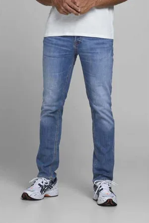 JACK & JONES Slim fit jeans JJIGLENN JJORIGINAL blue denim