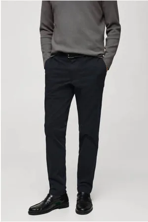 MANGO Slim fit chino donkerblauw