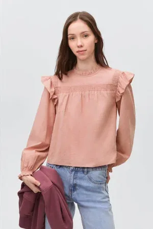 MANGO Blousetop roze