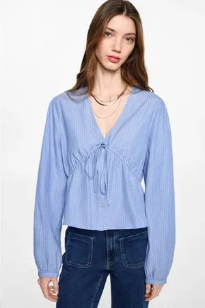 MANGO Blouse lichtblauw