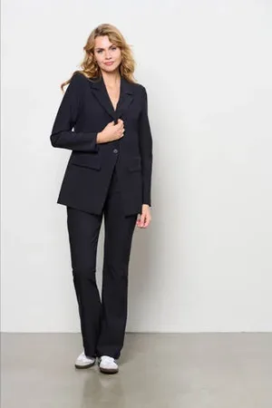 &Co Woman Rechtvallende blazer van heavy travelstof