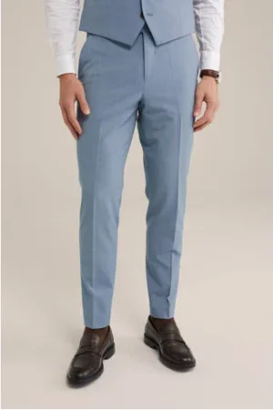 WE Fashion WE Fundamentals slim pantalon grijsblauw