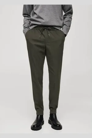 MANGO Slim pantalon groen