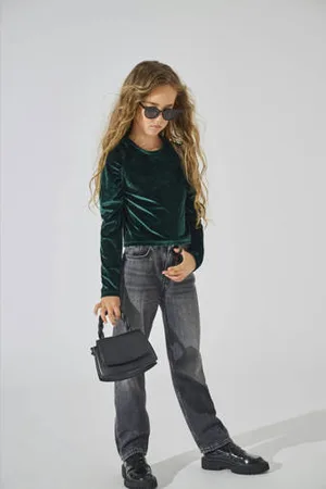ONLY KIDS GIRL fluwelen top KOGSILLE
