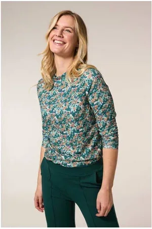 Miss Etam Top met col groen