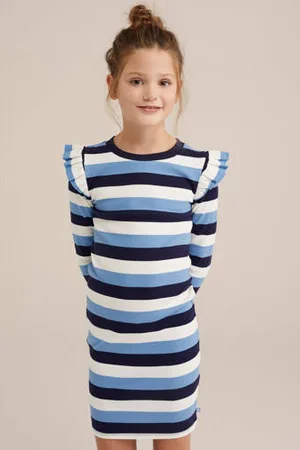 WE Fashion Korte jurk blauw