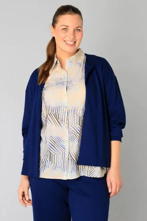 Yest Vest donkerblauw fijn gebreid
