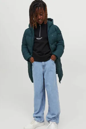JACK & JONES JUNIOR high waist loose fit jeans JJIALEX