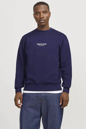 JACK & JONES ORIGINALS sweater donkerblauw