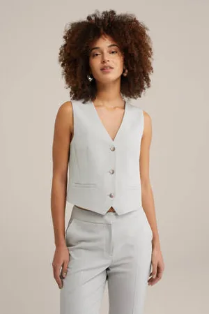 WE Fashion Gilet lichtgrijs