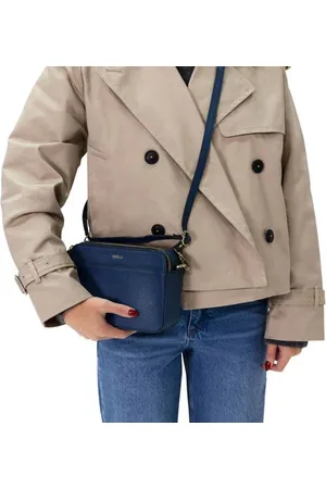 Manfield Leren crossbody tas
