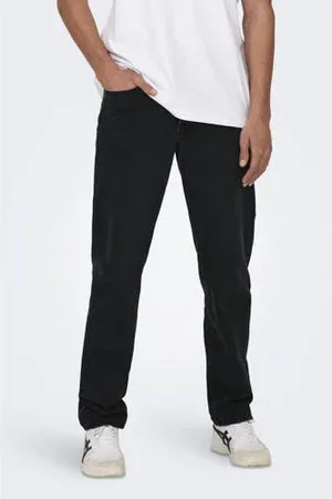 Only & Sons Straight leg jeans ONSEDGE STRAIGHT BLACK 6985