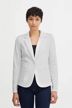 Ichi Getailleerde blazer IHKATE wit