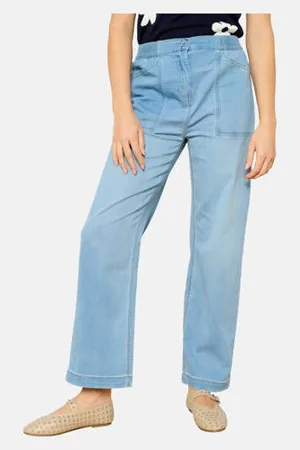 LolaLiza Wide leg jeans light blue denim