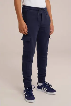 WE Fashion Blue Ridge sweatpants donkerblauw
