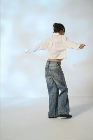ONLY KIDS GIRL wide leg regular waist jeans