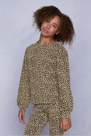 CoolCat Sweater Nina met Luipaard Jacquard Patroon