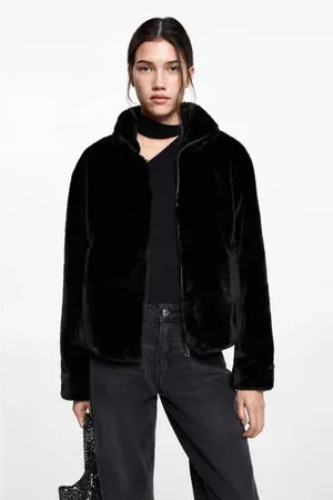 MANGO Faux fur jas