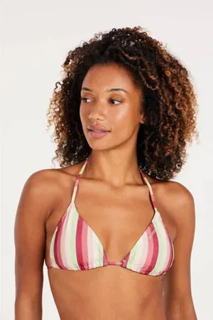 Protest Voorgevormde triangel bikini met lurex PRTMOLA roze/groen